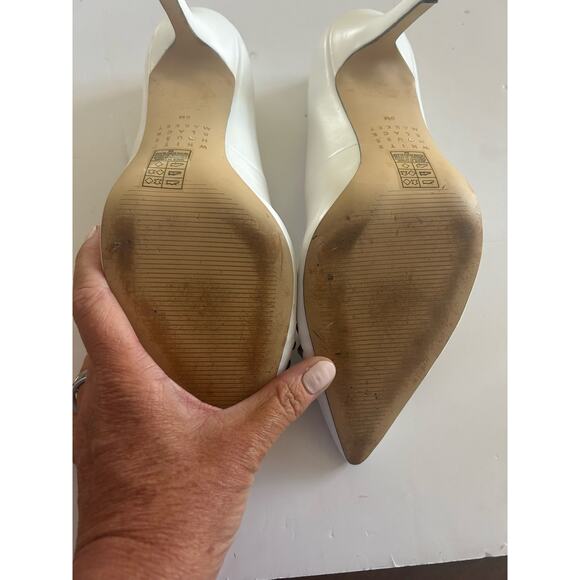 White House Black Market WHBM 4" Heels Stiletto Whipstitch Pattern Size 9 - Picture 11 of 13